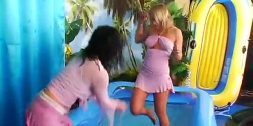 Lesbian women wet look xxx play