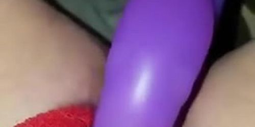 My gf playing with herself