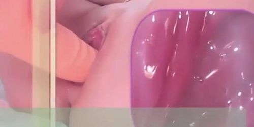 dildo cam gets hot internal view of camgirl's pussy