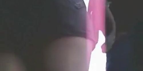 Perfect teen ass with skirt above the butt cheeks