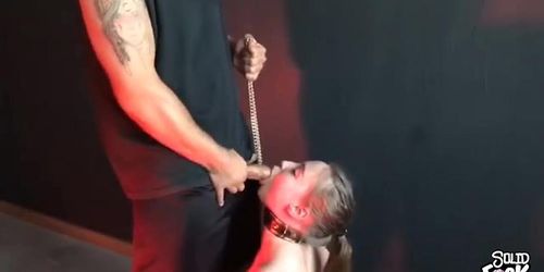 Tied Up Russian Teen Slut With Big Boobs Chokes On A Meat Pole