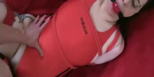 [LT13] Tied Gagged And Fucked In My Red Swimsuit