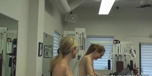 Naked happy gym time
