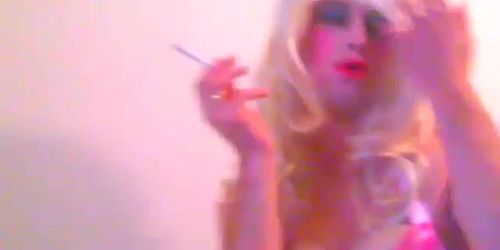 crossdresser smoking