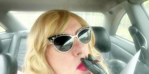Mrs Ruthie Roman Sexy Blonde Car Smoking More 120 Menthol 