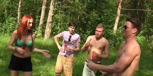 www.ClipAnal.com - A big student orgy in the middle of the woods