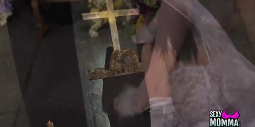 Horny bride gets a rough fuck