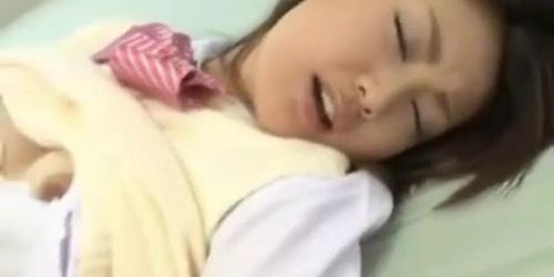 Japanese hairy pussy toy before blowjob