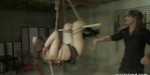 WASTELAND BDSM - Dangling Suspended This Hot Submissive Gets Totally Owned