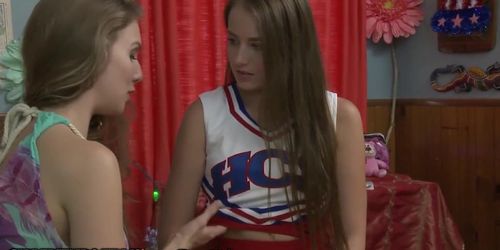 GirlfriendsFilms Lena Paul Guides Shy Cheerleader