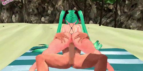 MMD - Hatsune Miku Beach Orgy