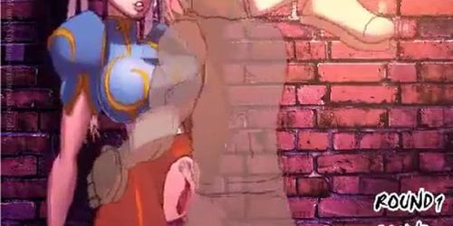 Chun fighin in the street