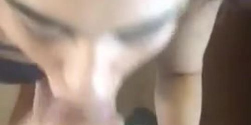 Young latina sucks dick