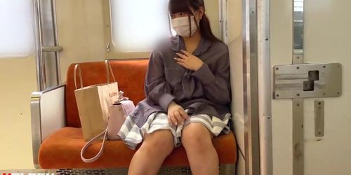 asian girl showing Panties on train 1 - Tnaflix.com