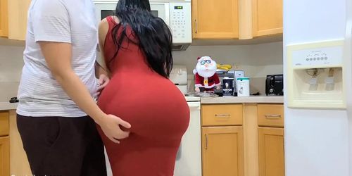 Big Ass Stepmother Fucks Her Stepson In The Kitchen After Seeing His Big  Boner On Thanksgiving - Tnaflix.com