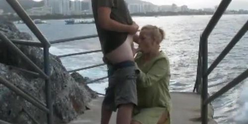 Sex by the water is always good and hot with a blonde (Blondie Anderson, amateur )