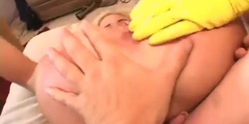 Nasty lesbian sluts warm up for a dick with toys (Audrey Hollander)