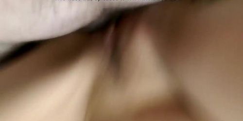 Latina rubs juicy clit while fucked by small dick