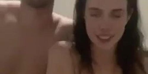 Hot brunette fucks her boyfriend at home on live cam