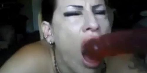 Deepthroat dildo nasty