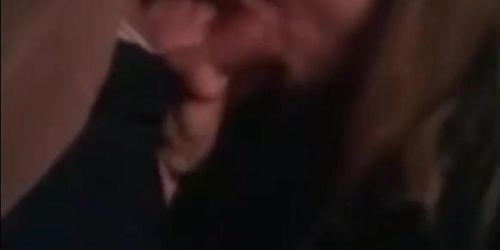 Anne Sucks Cock While Her Dad Waits in Car Outside