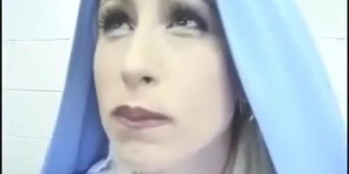 Super hot nun takes a cum communion