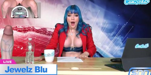 Big Boobs Jewelz Blu Rides Sybian And Masturbates Live On Air