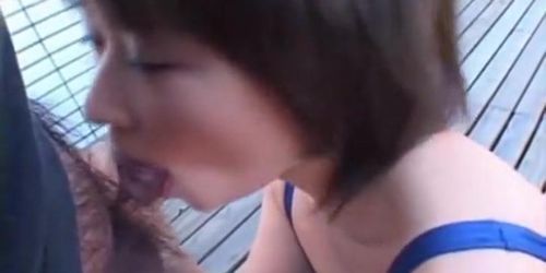 JAVHQ - Cute and Lovely Japanese teen gives a perfect blowjob