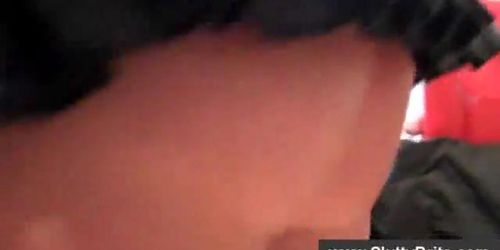 JIM SLIP - British brunette changed into roleplay outfit
