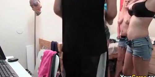 College Coeds Striptease In Losers Bedroom