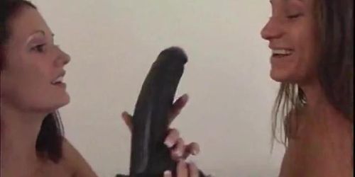 BRUTAL DILDOS - Hailey fucking Alissa with a big black brutal dildo (Hailey Young)