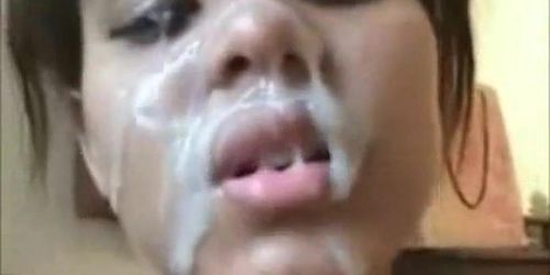 Amateur desordenado cum goteo facial