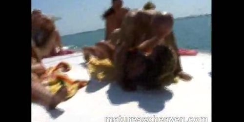 THE SWINGING GRANNY - More Yacht Orgy Part 1 - video 1