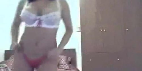 asian girl with big tits dancing in