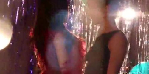 Bi-curious model gets picked up and seduced at a party