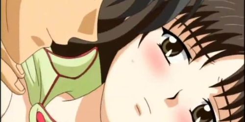 Anime babe doing blowjob and swallow sperm