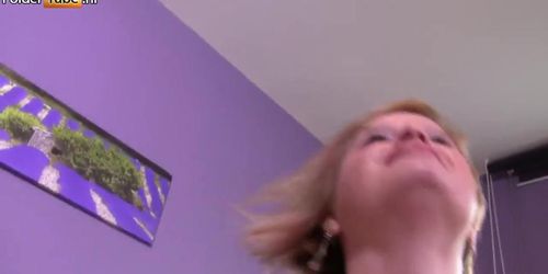 Chubby Blonde Big Ass Milf With Big Tits Sucks And Fucks A Big Cock Pov