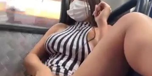 Tefy Squirting in the bus