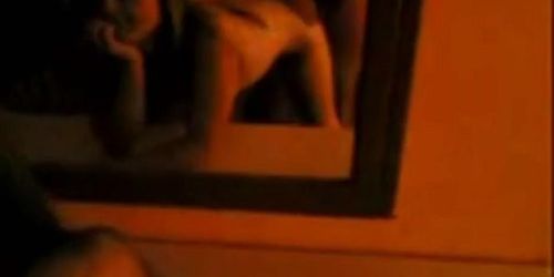 Amateur teen banged in front of the mirror