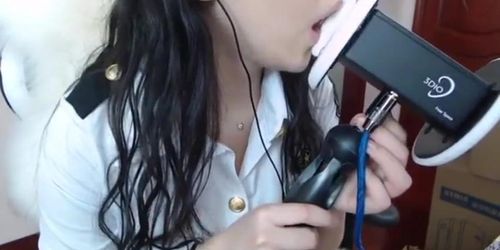 hot asian ear licking asmr