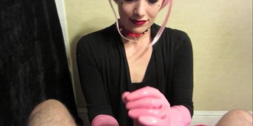 handjob with rubber gloves (2)