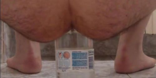 extreme ass insertion with 2 plastic bottles