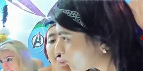 Lesbians tongue kissing and sucking