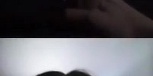 Webcam flash to female friend