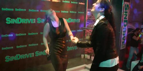 Crazy wet bitches dancing in a club
