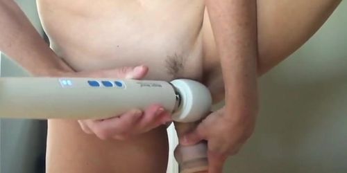 Cumming With My Hitachi and New Dildo