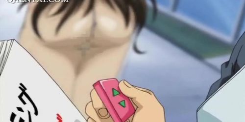 Chesty hentai girl gets pussy plugged and drilled