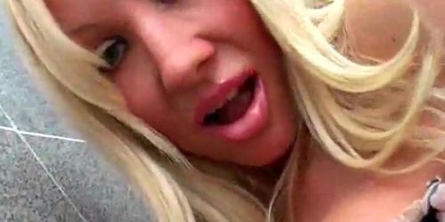 Busty whore Kyla Kroft sucking cock 1 By PornoStatica (amateur )