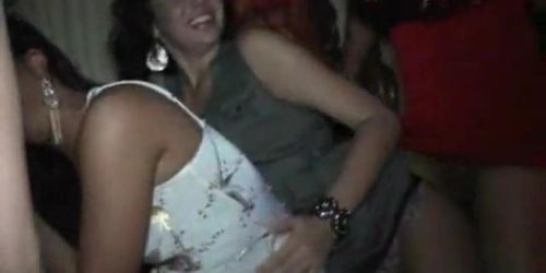 Drunk and wild public group sex in USA nightclub