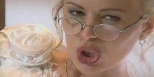 Blonde European Bride gets licked and ass fucked